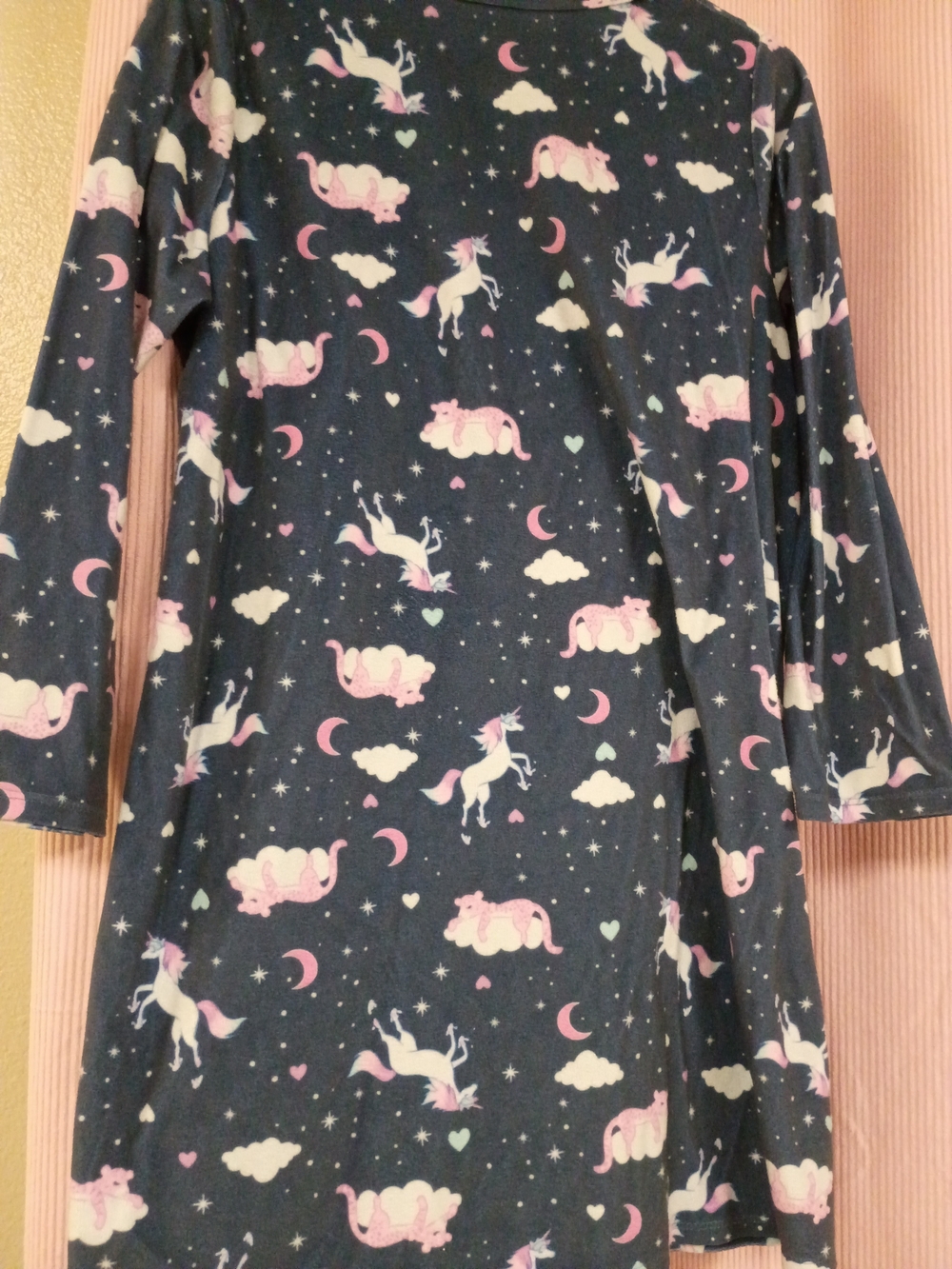 wonder nation Navy Unicorns & Pink Clouds Long Sleeve Nightgown